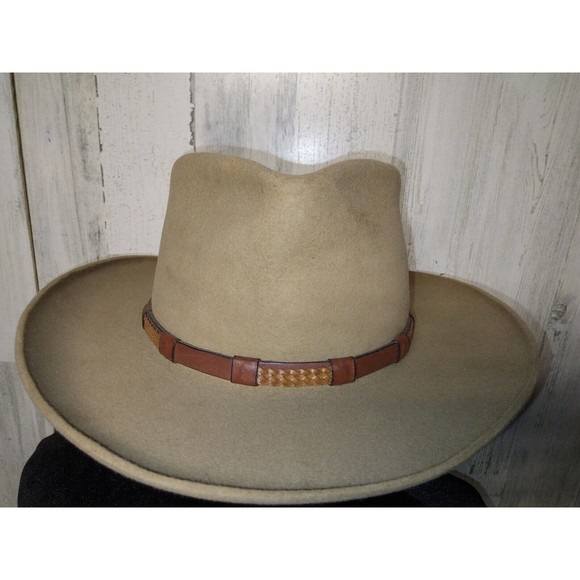 Stetson Other - Stetson XXXX Beaver Tan 4X Hat Leather Band Size 7 1/4 READ